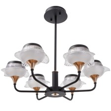 Chandelier 1696/6 LED 144W 3000-6000K black and gold 70x70x65 cm Bayerlux