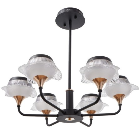 Chandelier 1696/6 LED 144W 3000-6000K black and gold 70x70x65 cm Bayerlux