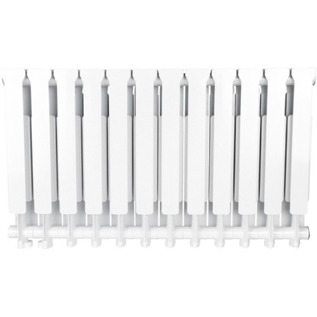 Aluminum radiator Stout Bravo, 500 x 80 mm, 12 sections, lower right connection-2