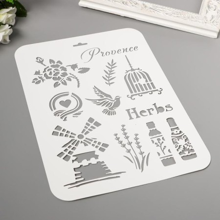 Plastic stencil "Provence" 31 cm x22 cm-1
