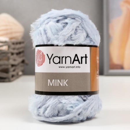 Yarn "mink" 100% polyamide 75m/50g (351 blue)