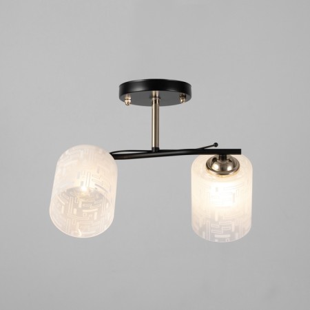 Assel chandelier 2he27 40W black and gold 46x20x27 cm-1