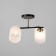 Assel chandelier 2he27 40W black and gold 46x20x27 cm
