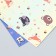 Scrapbooking paper bilateral "Forest animals and mots" density 180 g 15.5x17 cm