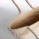 Female wicker bag without fastening, milk color