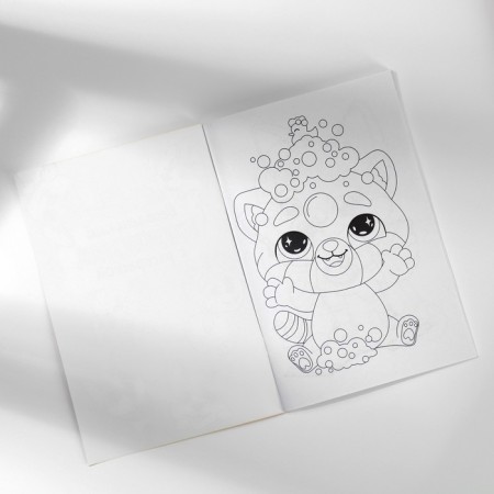 Chancellery set: notebook coloring, stencils, stickers and wax crayons "Merry Corgi"-8
