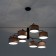 Suspended chandelier Citilux "Form" CL428281, 82x82x45 cm, 8x60W, E27, brown color