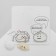 Earrings Assorted "Joy" Pelmen and Khinkali, white color in silver