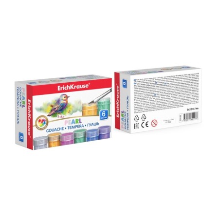 Gouache 6 colors x 20 ml, erichkrause Pearl, pearl-3