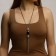 The pendant "sophistication" ovals with a chain, black and white color in silver, 60 cm