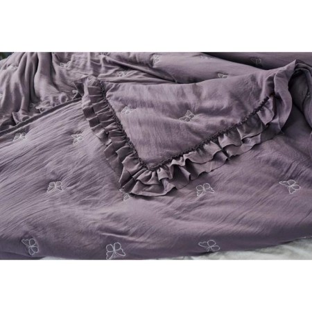 A set with a bedspread "Rebeca", size 160x220 cm, 50x70 cm, purple color-1