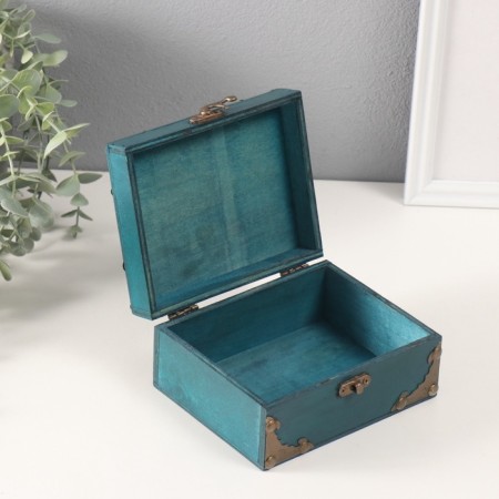 Casket chest "Adriana" Blue 15x12x7 cm-3