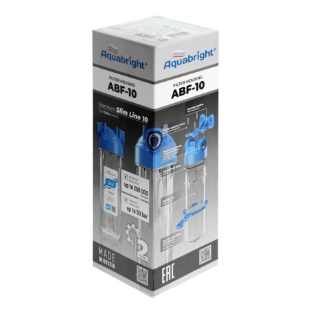 The Aquabrait filter case is ABF-10-12, 1/2, for cold water, a key, fasteners, a transparent-7