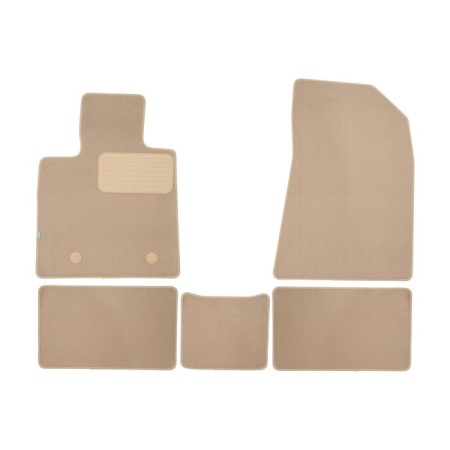 Rugs in the Premium salon for Changan UNI-V 2022- Sedan, 5 pcs. (textiles, beige color)