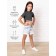 TOP for girls with short sleeves, height 152 cm, graphite color