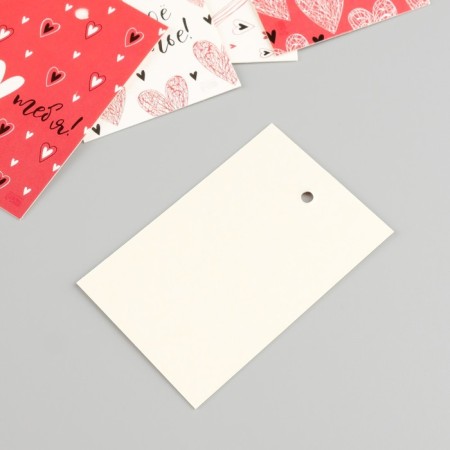 Cardboard "Hearts" set 10 pcs (5 types) 4x6 cm-3