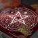Ground for fortune -telling velvet "Pentagram", 50x50 cm, burgundy, 16+