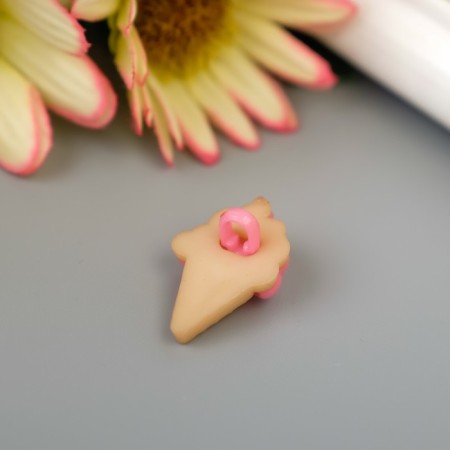 A set of buttons of decorative plastic "Ice Cream Horn" (set 18 pcs) 2.2x1.3 cm-3