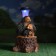 Garden Light "Three Hedgehogs on a Stroke with a Lantern" 34x26cm