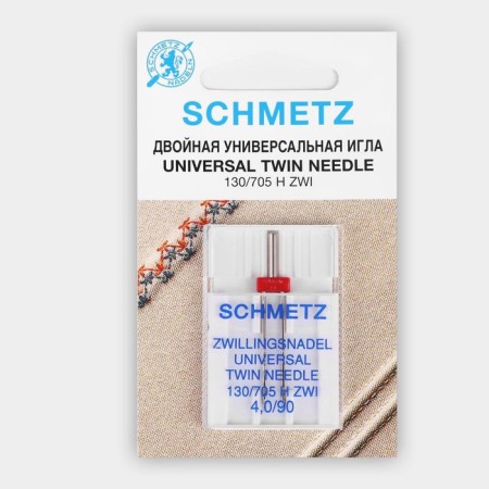 Needle for household sewing machines, double, universal, No. 90/4-1
