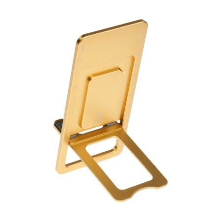Phone stand, folding, metal, rubberized, yellow-2