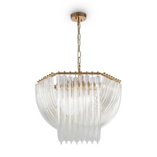 Suspended lamp Freya Fr5182PL-06FG ONDA, 500x500x1910 mm, E14, 6x60W, color French gold