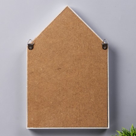 Hooks decorative wood "house with keys" white 24x16x2 cm-3