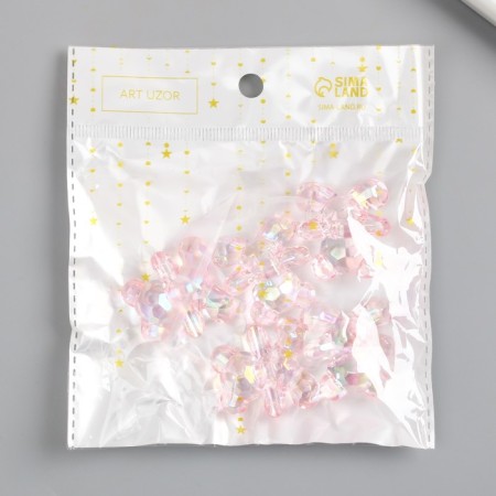 Busina Plastic for creativity "Bear" Pink 3.1x3x1.5 cm-4