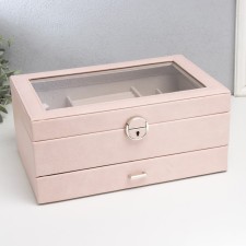 Casket to the leatherette for jewelry 