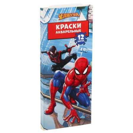The honey watercolor "Spider-Man", 12 colors, in a cardboard box, without a brush-4