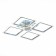 Ceiling lamp EVOLED. Sle200412-04. QUTRO. 1x112 W, LED, 3000-6000K, 8064 LM, 55x55x7.5 cm, chromium color
