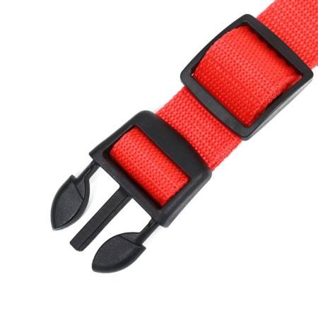 Collar with backlight double strip size XL, Osh 52-60 x 2.5 cm, 3 glow modes Red 97722-7