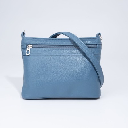 Bag Cross-Bodi with a zipper, blue color