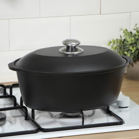 Badgee "Tradition", 4 l, aluminum cover, anti -stick coating, black color-3