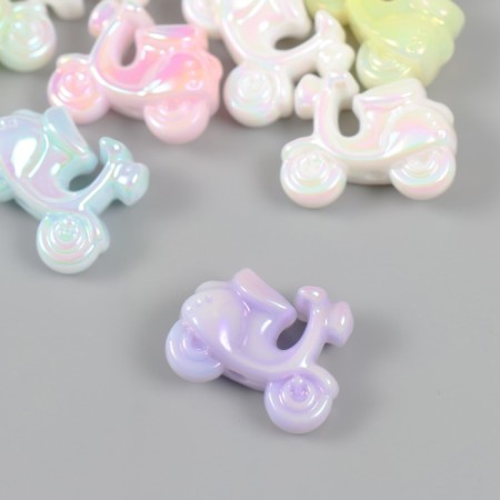 Busina for creativity Plastic "Moped" Palemate Pastel Mix 2.5x1.1x2 cm-2