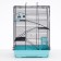 The cage for rodents "Pigzon" No. 5, with 3 floors, equipped, 41 x 30 x 58 cm, turquoise