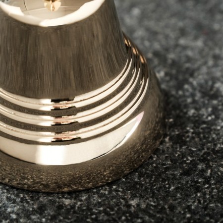 Valdai bell No. 4, polished, with a metal pen, D - 5 cm-2