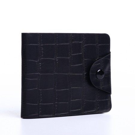 Male purse on a magnet, black color