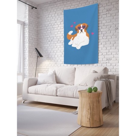 Decorative panel with photo printing "Business dog", vertical, size 100x150 cm