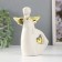 Souvenir Ceramics "Baby Angel with Heart" White with gold 10.5x4.2x14 cm