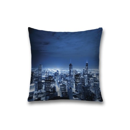 Decorative pillowcase "Night City", on a zipper, size 45x45 cm