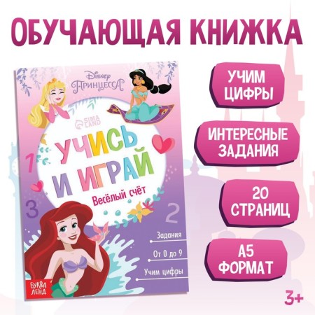 The training book "Funny account", 20 p., A5, princesses