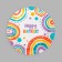 Disposable paper plate "Happy Birthday", set 6 pcs, 18 cm