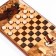 Neds "Hunting with a golden eagle", a wooden board 60 x 60 cm, with a field for playing checkers