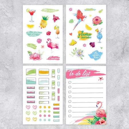Stickerbook "#Tropics", 8 sheets, 14 x 21 cm-6