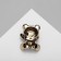Brooch "Bear", the color of black gold
