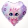 Foil ball 18 "Bunny", heart, set of 50 pcs.