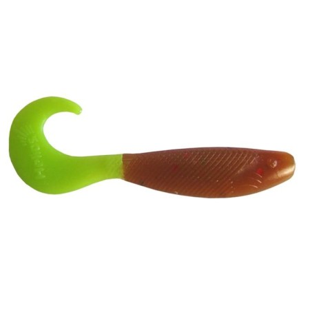 Helios Hybrid Rusty Gold & Lime Twizer, 8 cm, 7 pcs. (HS-14-017)