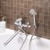 Bath mixer "RMS" SL131-006E, pour 350 mm, shower set, brass, chrome