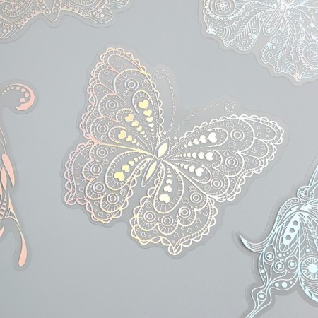 Stickers for creativity "Holography. Butterflies" d = 10 cm set 10 pcs 0.2x14x11 cm-1